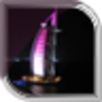 dubai night live wallpaper android application logo